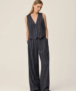 Women MSCH Copenhagen Bottoms^MSCHCalile HW Pants CHK