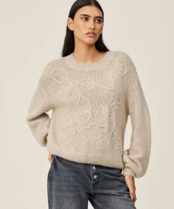 Women MSCH Copenhagen Knitwear | Wool^MSCHDiella Heidi Pullover EMB