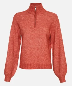 Women MSCH Copenhagen Knitwear | Wool^MSCHLessine Hope Zip Pullover